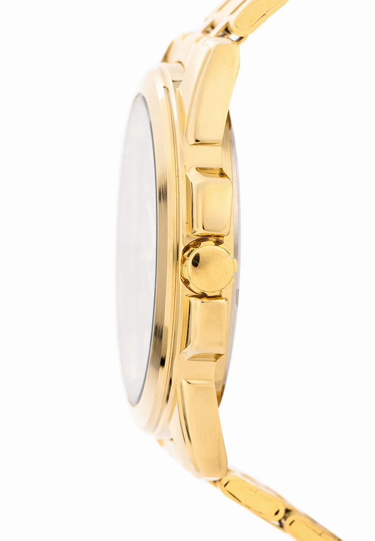 Valentino Stainless Steel Strap Analog Watch for Men 20121952-GOLD - BLACK DIAL