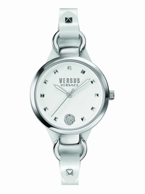 Versus Versace ROSLYN 34mm White Leather Womens Watch SOM010015