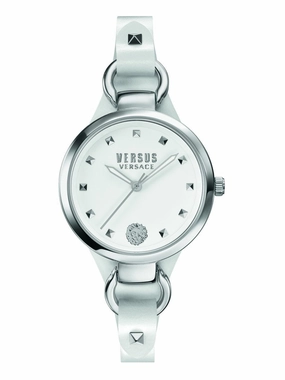 Versus Versace ROSLYN 34mm White Leather Womens Watch SOM010015