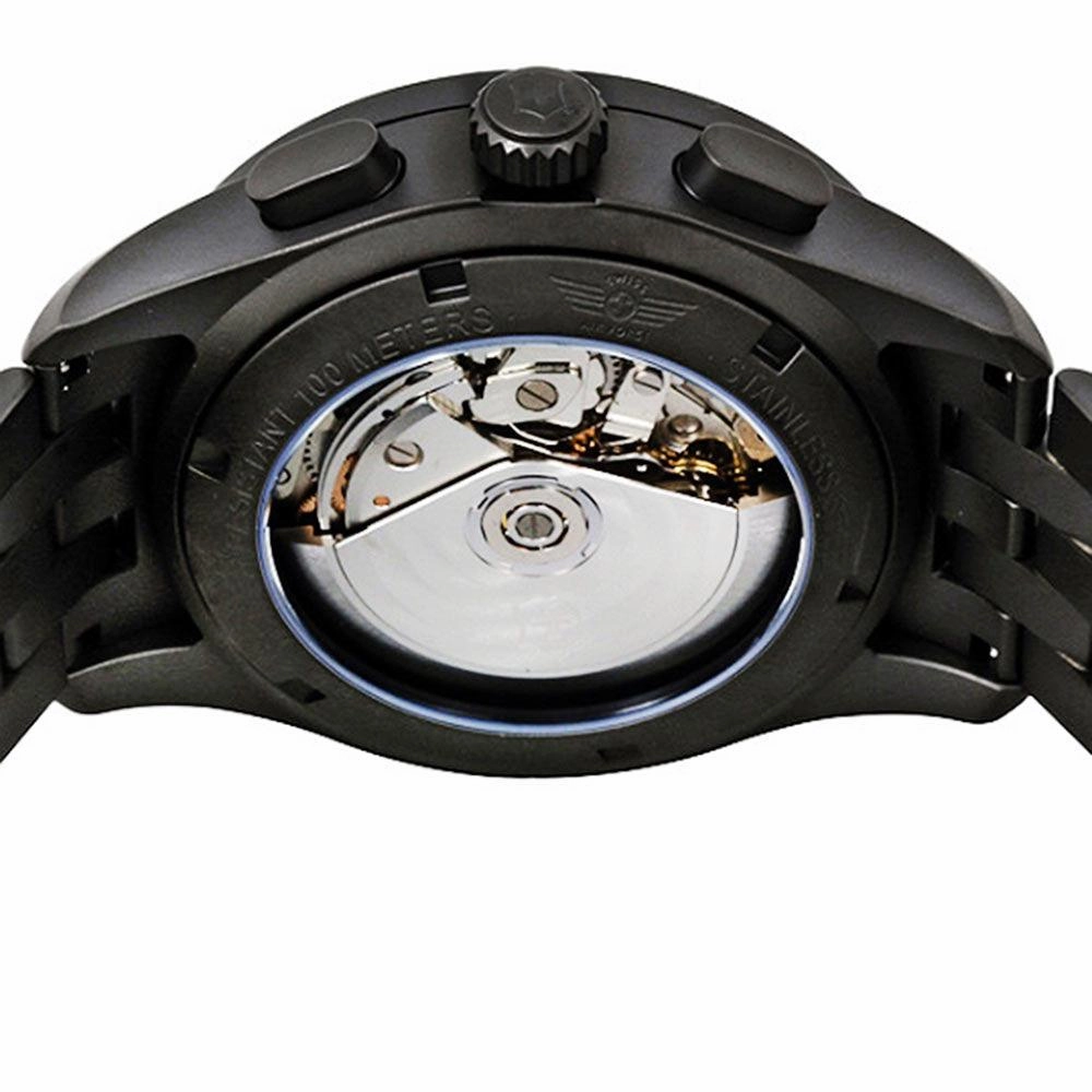 Victorinox Swiss Army Men's Automatic Chronograph Watch - AirBoss Black Dial Bracelet | 241741