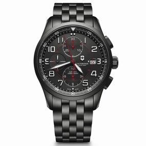 Victorinox Swiss Army Men's Automatic Chronograph Watch - AirBoss Black Dial Bracelet | 241741