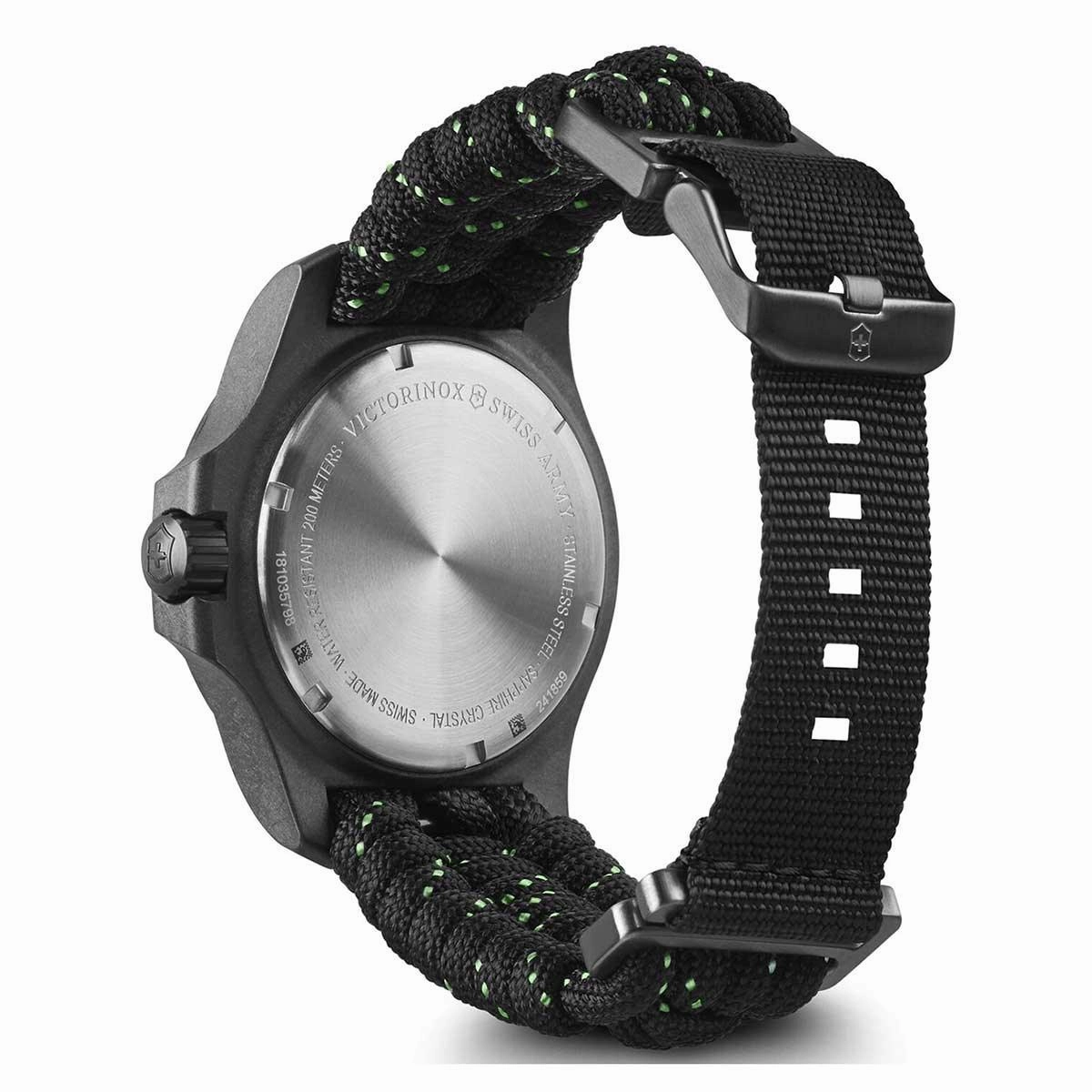 Victorinox Swiss Army Men's Quartz Watch - I.N.O.X. Carbon Black Dial Strap | 241888