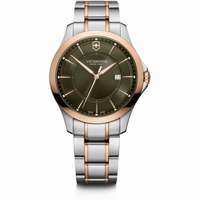 Victorinox Swiss Army Men's Watch - Alliance Green Dial Two Tone Bracelet | 241913