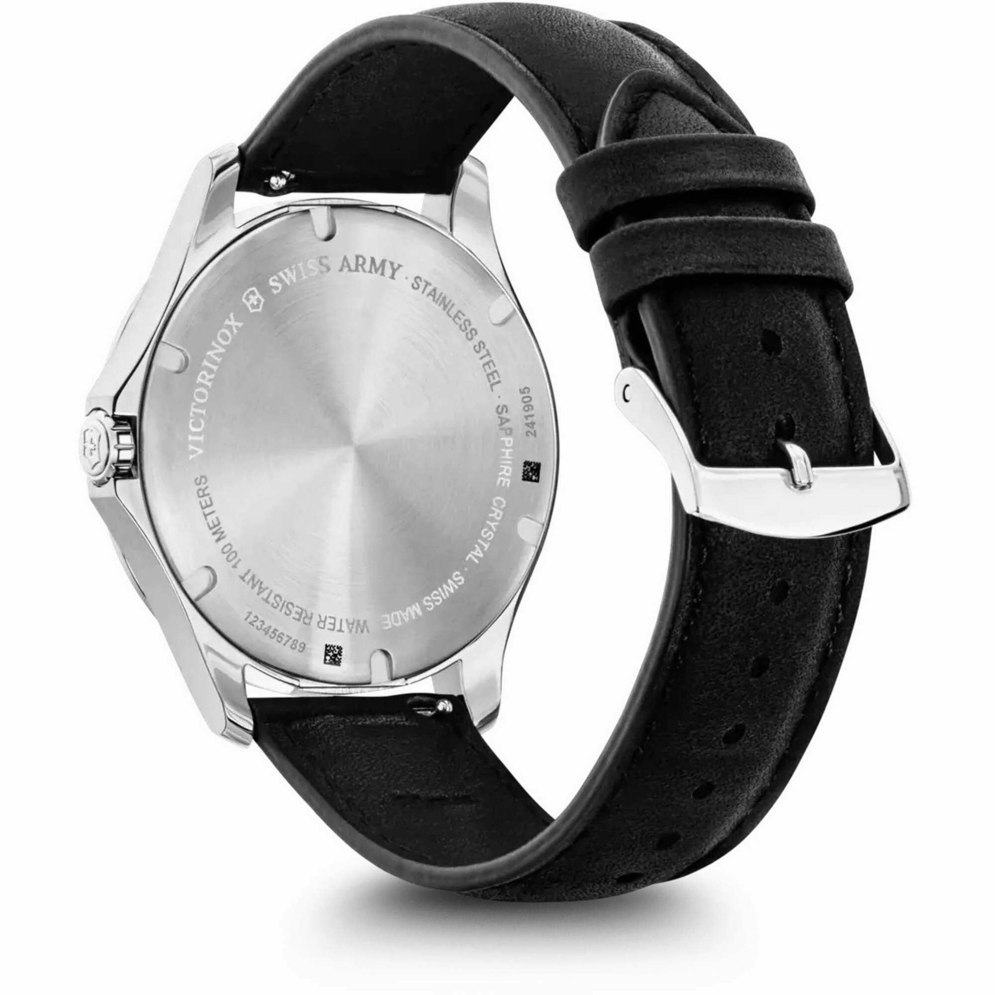 Victorinox Swiss Army Men's Watch - Alliance Silver Tone Dial Black Strap | 241905