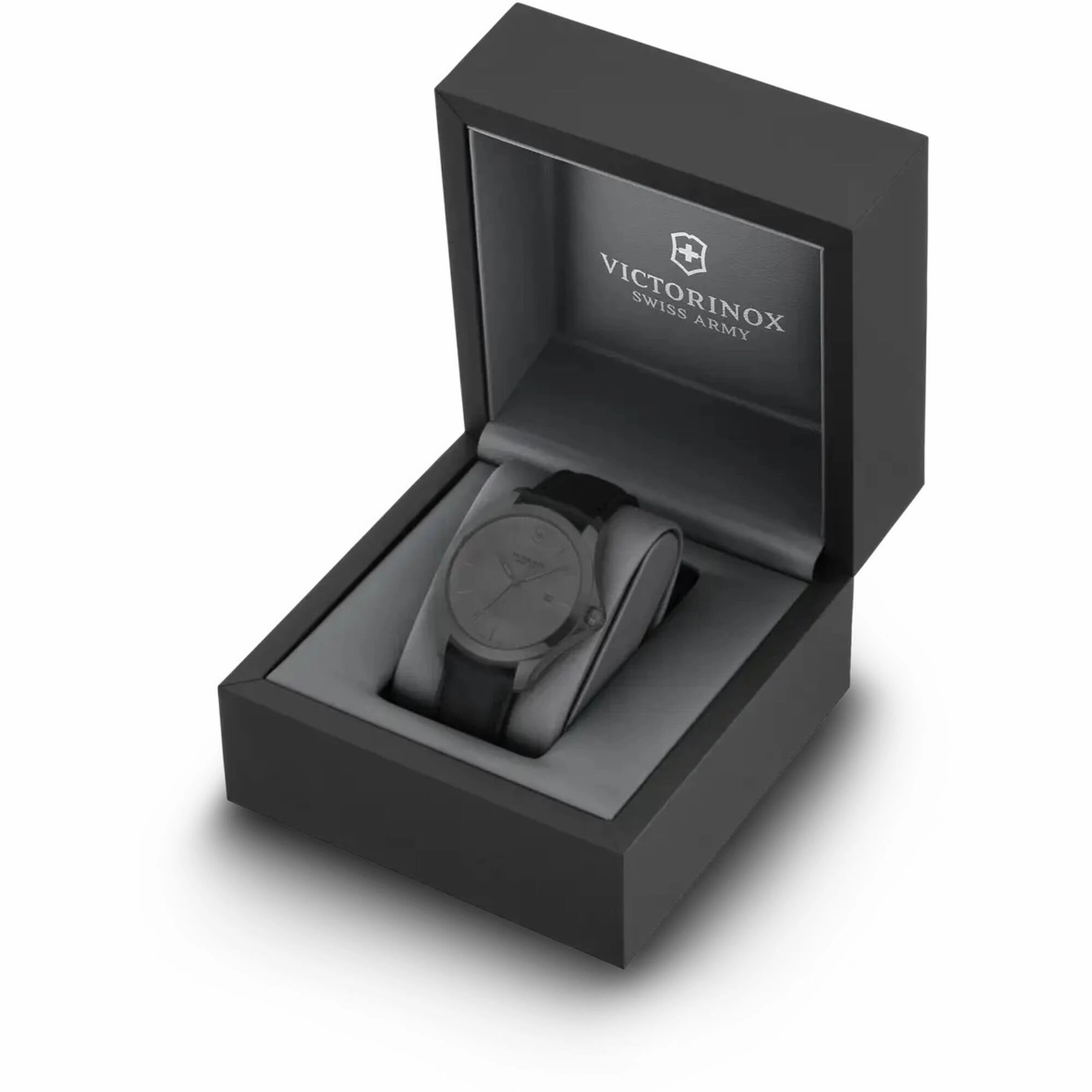 Victorinox Swiss Army Men's Watch - Alliance Silver Tone Dial Black Strap | 241905
