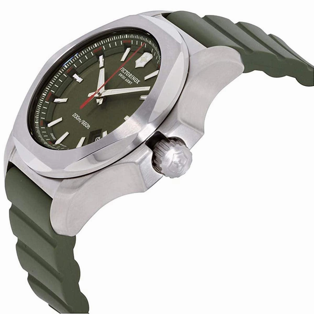 Victorinox Swiss Army Men's Watch - I.N.O.X. Green Dial Rubber Strap | 241683.1