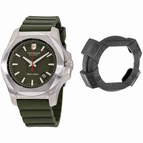 Victorinox Swiss Army Men's Watch - I.N.O.X. Green Dial Rubber Strap | 241683.1