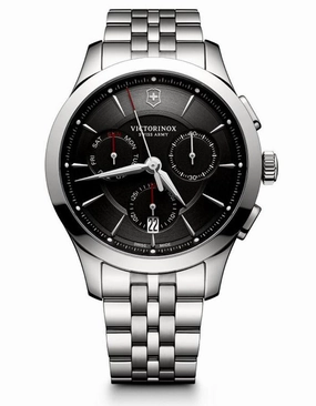 Victorinox Swiss Army Mens Alliance Chrono - Black Dial - Stainless - Bracelet