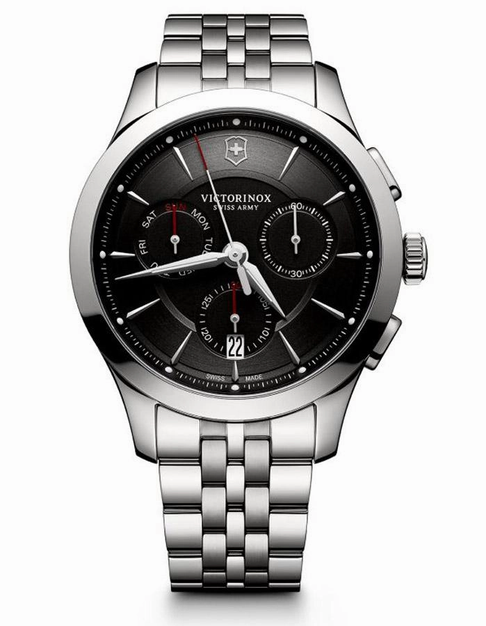 Victorinox Swiss Army Mens Alliance Chrono - Black Dial - Stainless - Bracelet