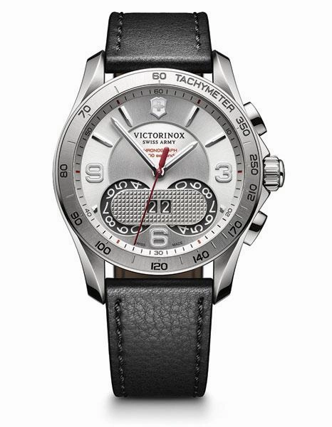 Victorinox Swiss Army Mens Chrono Classic 1/100 - Date - Black Leather Strap