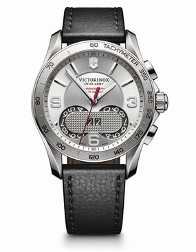 Victorinox Swiss Army Mens Chrono Classic 1/100 - Date - Black Leather Strap
