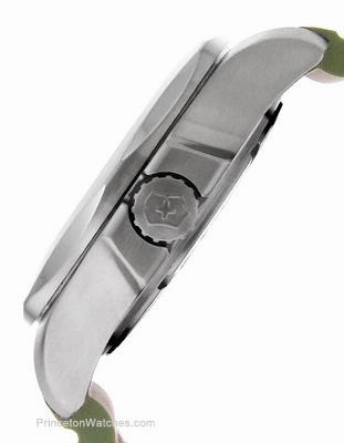 Victorinox Swiss Army Mens INOX - Olive Drab  Dial & Rubber Strap - Date - 200m