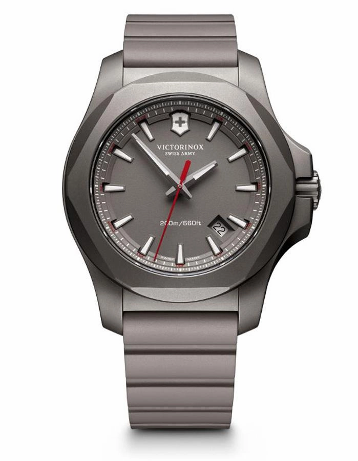 Victorinox Swiss Army Mens INOX Titanium - Grey Dial & Strap - 200m - Date