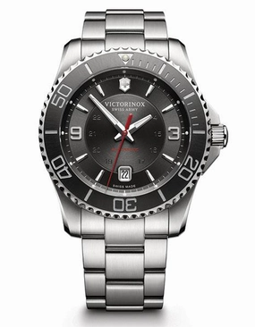 Victorinox Swiss Army Mens Maverick Watch - Stainless - Bracelet - Black Dial