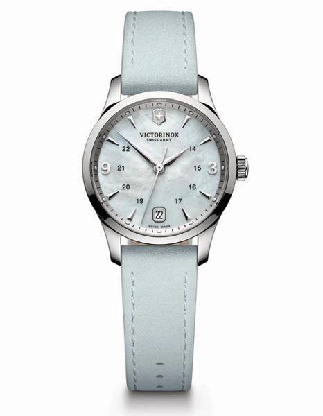 Victorinox Swiss Army Womens Alliance Small Watch - Leather Strap - MOP Dial