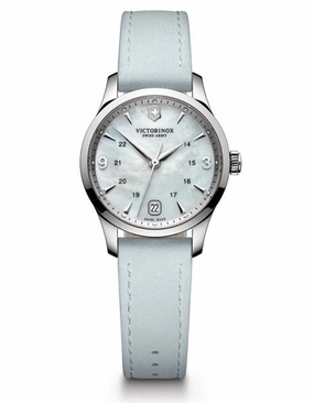 Victorinox Swiss Army Womens Alliance Small Watch - Leather Strap - MOP Dial