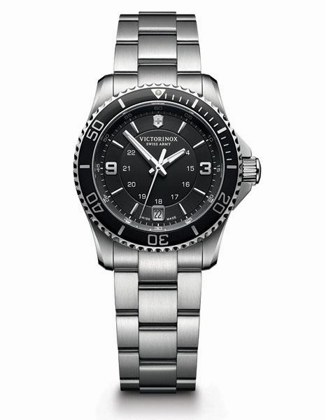 Victorinox Swiss Army Womens Maverick Watch - Black Dial - Bracelet - Date