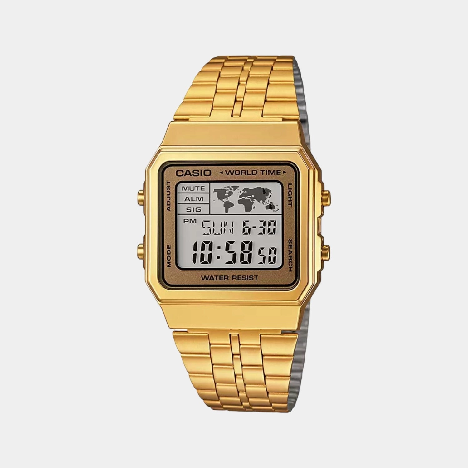 Vintage Unisex Digital Stainless Steel Watch D134 - A500WGA-9DF