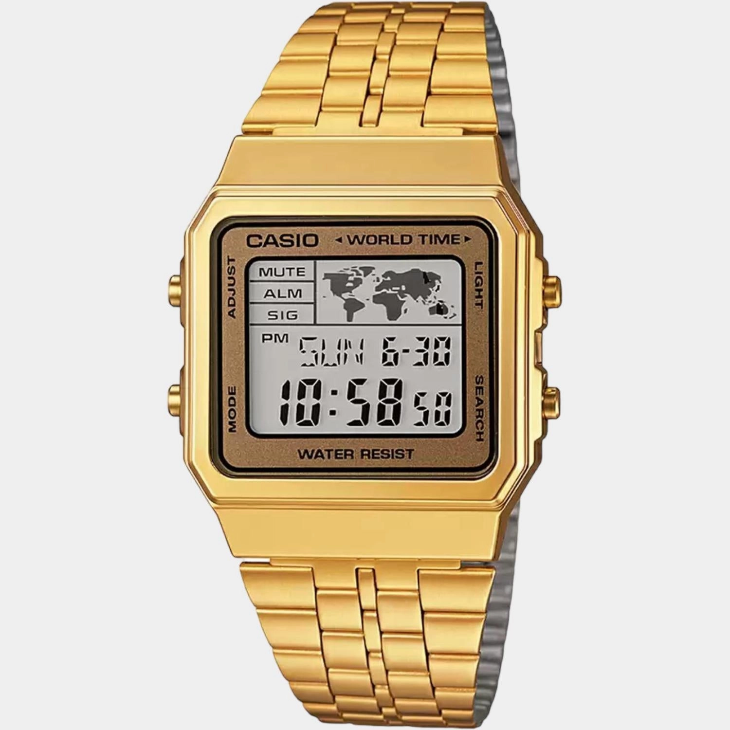 Vintage Unisex Digital Stainless Steel Watch D134 - A500WGA-9DF