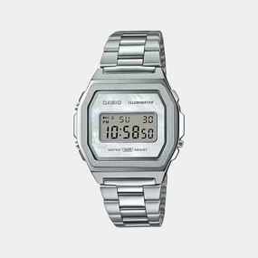 Vintage Unisex Digital Stainless Steel Watch D193 - A1000D-7EF