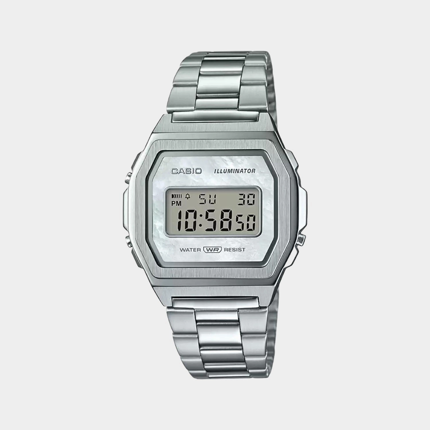 Vintage Unisex Digital Stainless Steel Watch D193 - A1000D-7EF