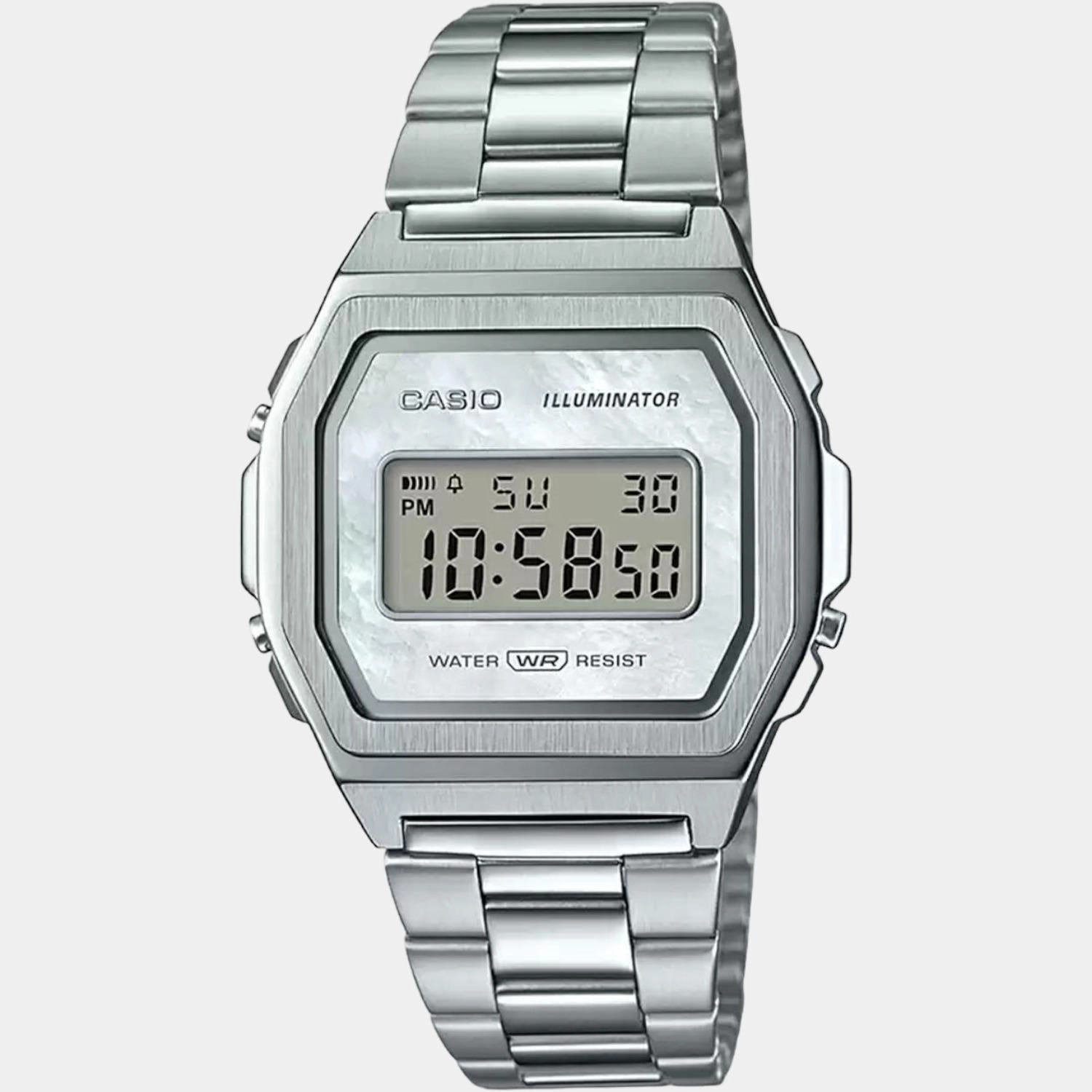 Vintage Unisex Digital Stainless Steel Watch D193 - A1000D-7EF