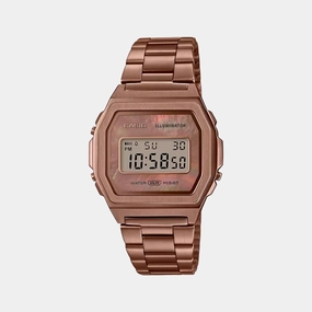 Vintage Unisex Digital Stainless Steel Watch D197 - A1000RG-5EF