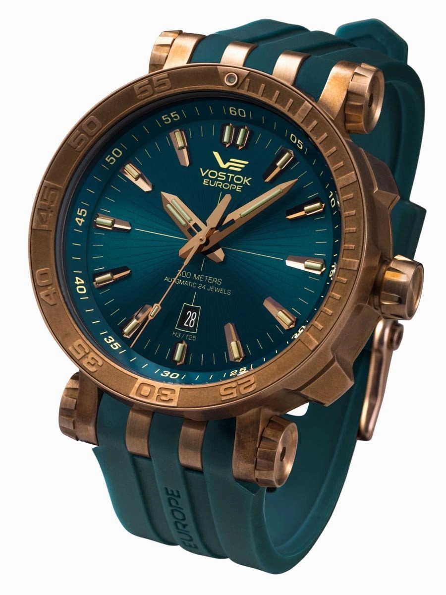 Vostok-Europe ENERGIA 2 Men's Green Gold Diver Watch NH35-575O286