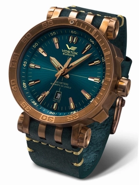 Vostok-Europe ENERGIA 2 Men's Green Gold Diver Watch NH35-575O286