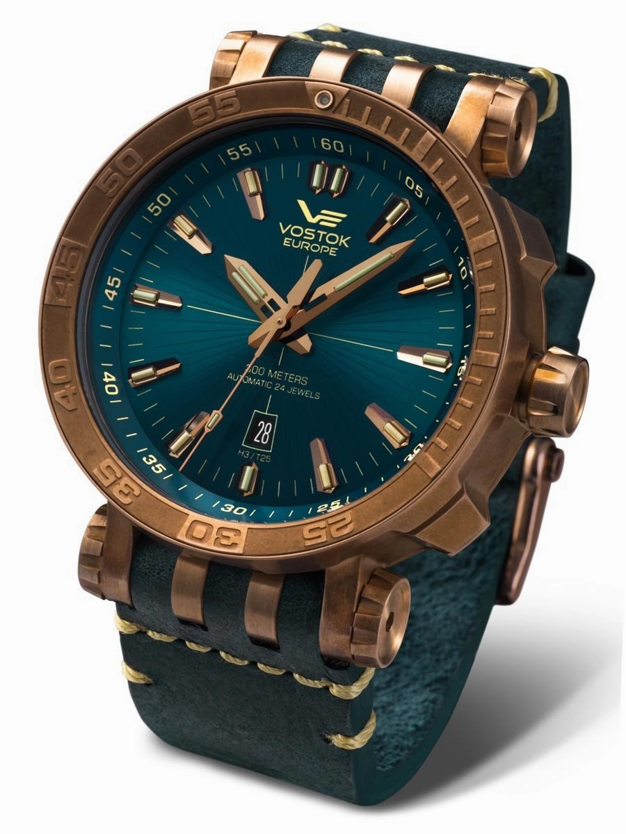 Vostok-Europe ENERGIA 2 Men's Green Gold Diver Watch NH35-575O286