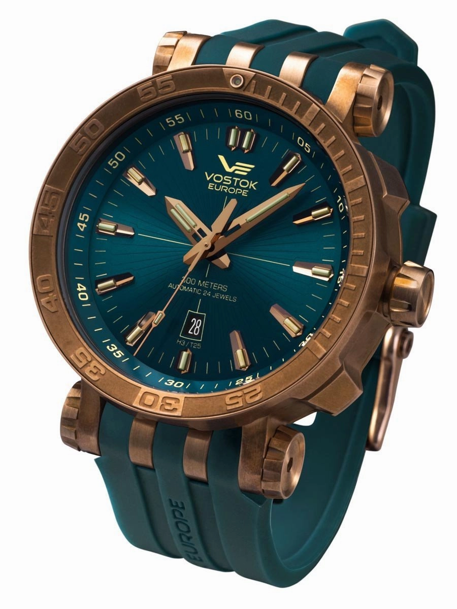Vostok-Europe ENERGIA 2 Men's Green Gold Diver Watch NH35-575O286