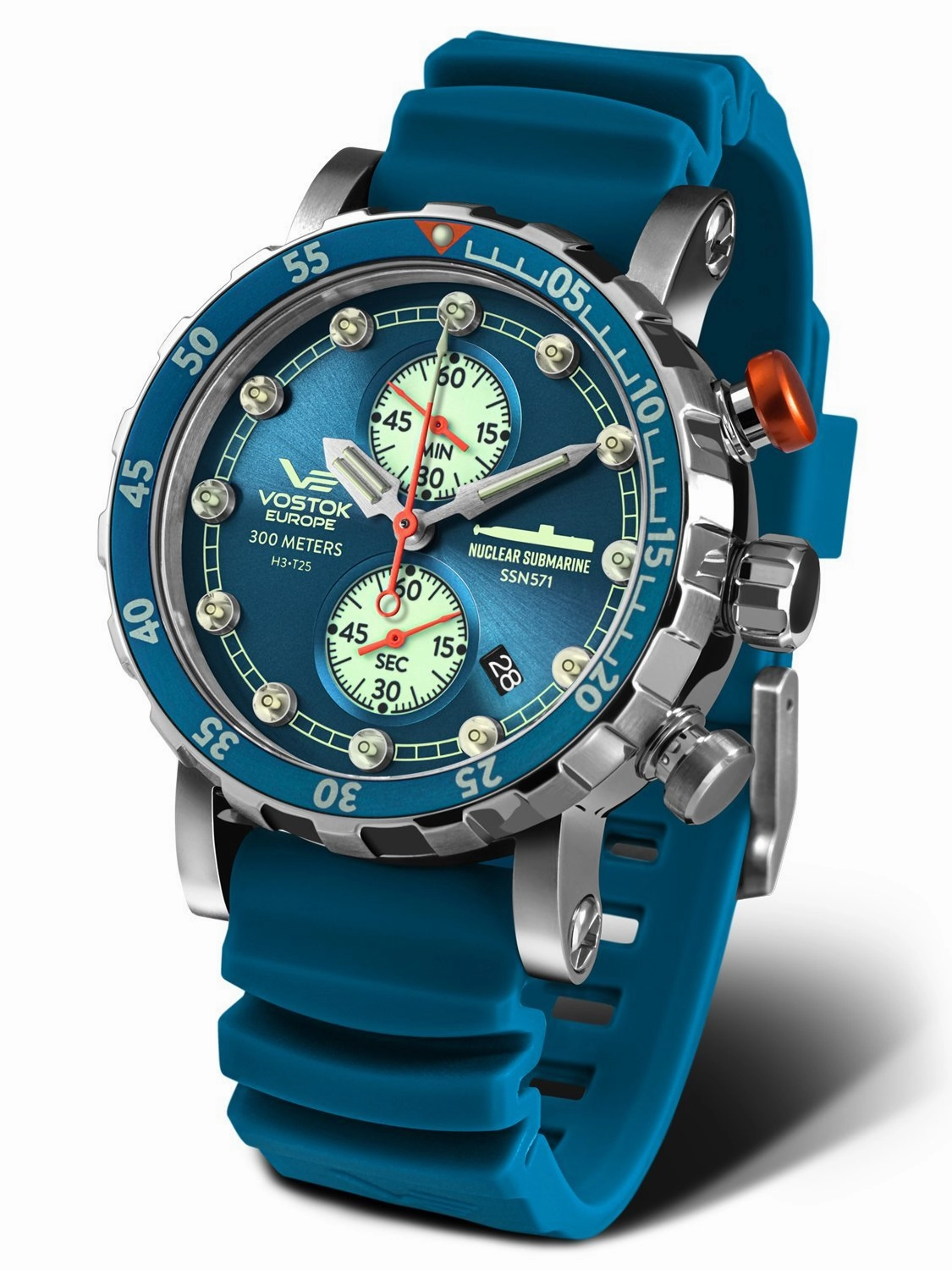 Vostok-Europe SSN-571 Mecha-Quartz Chronograph Submarine Watch (VK61/571O610)