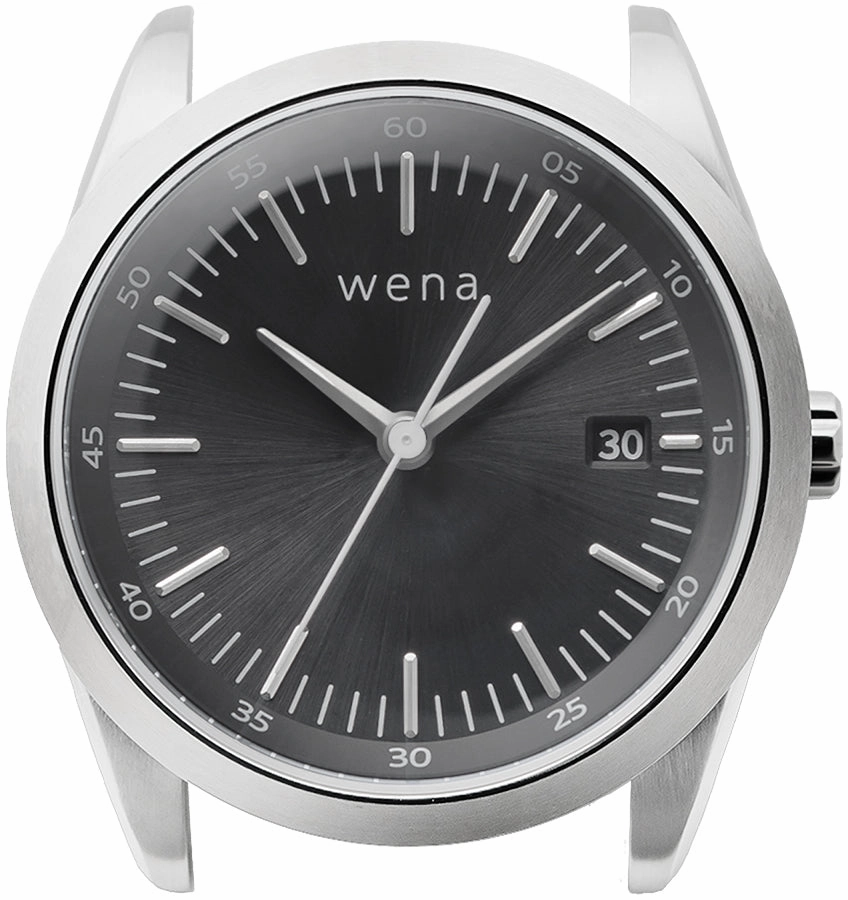 Wena By Sony Watch Head Solar Three Hands Silver