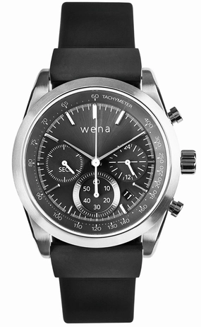 Wena Watch Wrist Active With Silver Solar Chronograph Face
