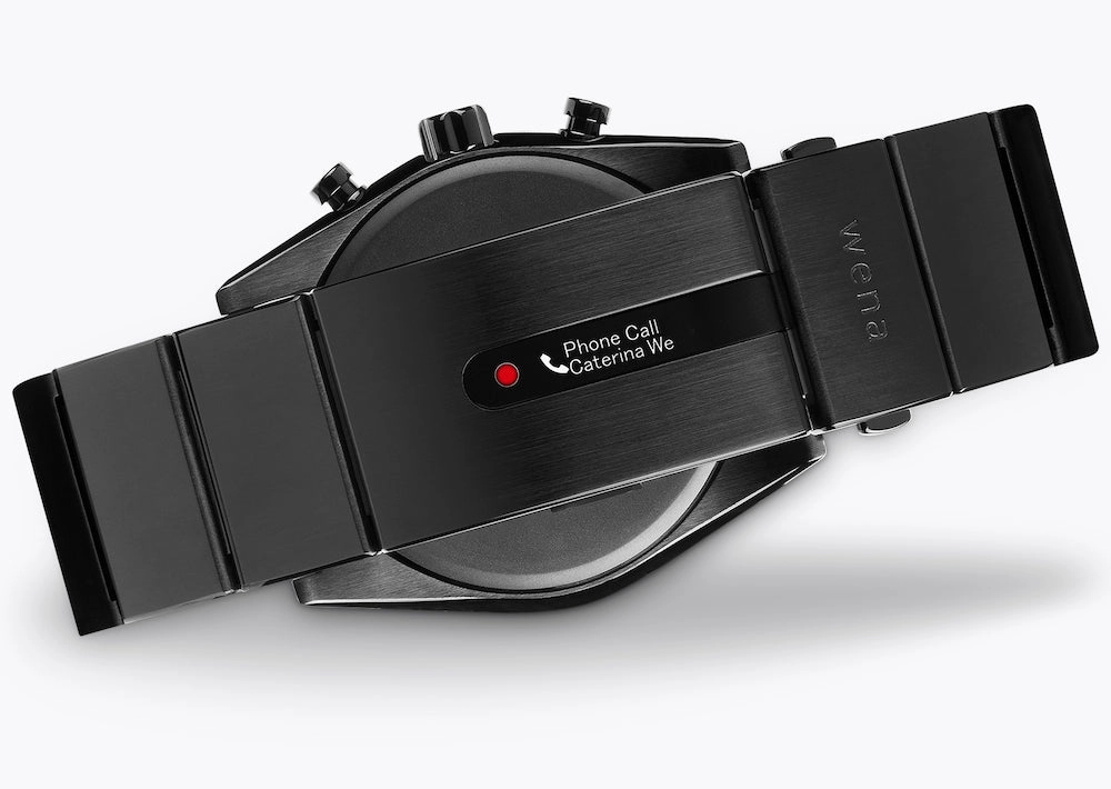 Wena Watch Wrist Pro With Black Quartz Three Hands Face
