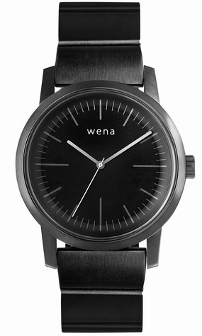 Wena Watch Wrist Pro With Black Quartz Three Hands Face