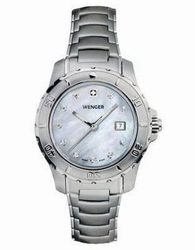 Wenger Diamond Ladies Sport - Mother of Pearl Dial - Stainless Steel - Bracelet