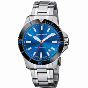 Wenger Men's Swiss Quartz Watch - Seaforce Blue Dial Dive | 01.0641.123