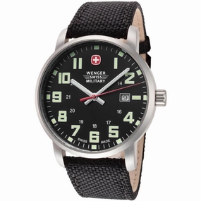 Wenger Men's Watch - Avenue Sport Swiss Quartz Black Dial Nylon Strap | 01.9041.220S