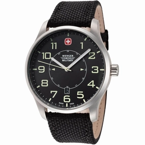 Wenger Men's Watch - Terragraph Swiss Quartz Black Dial Nylon Strap | 01.9041.222S