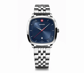 Wenger Vintage Classic 37mm Blue Dial Stainless Steel Watch 01.1921.103