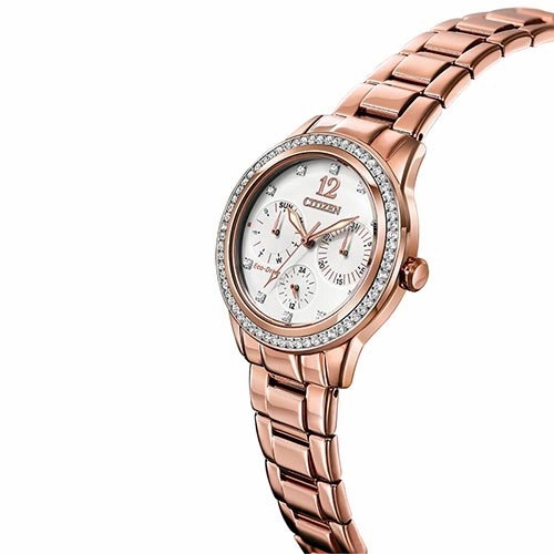 White Dial Rose Gold-Tone Ladies Watch