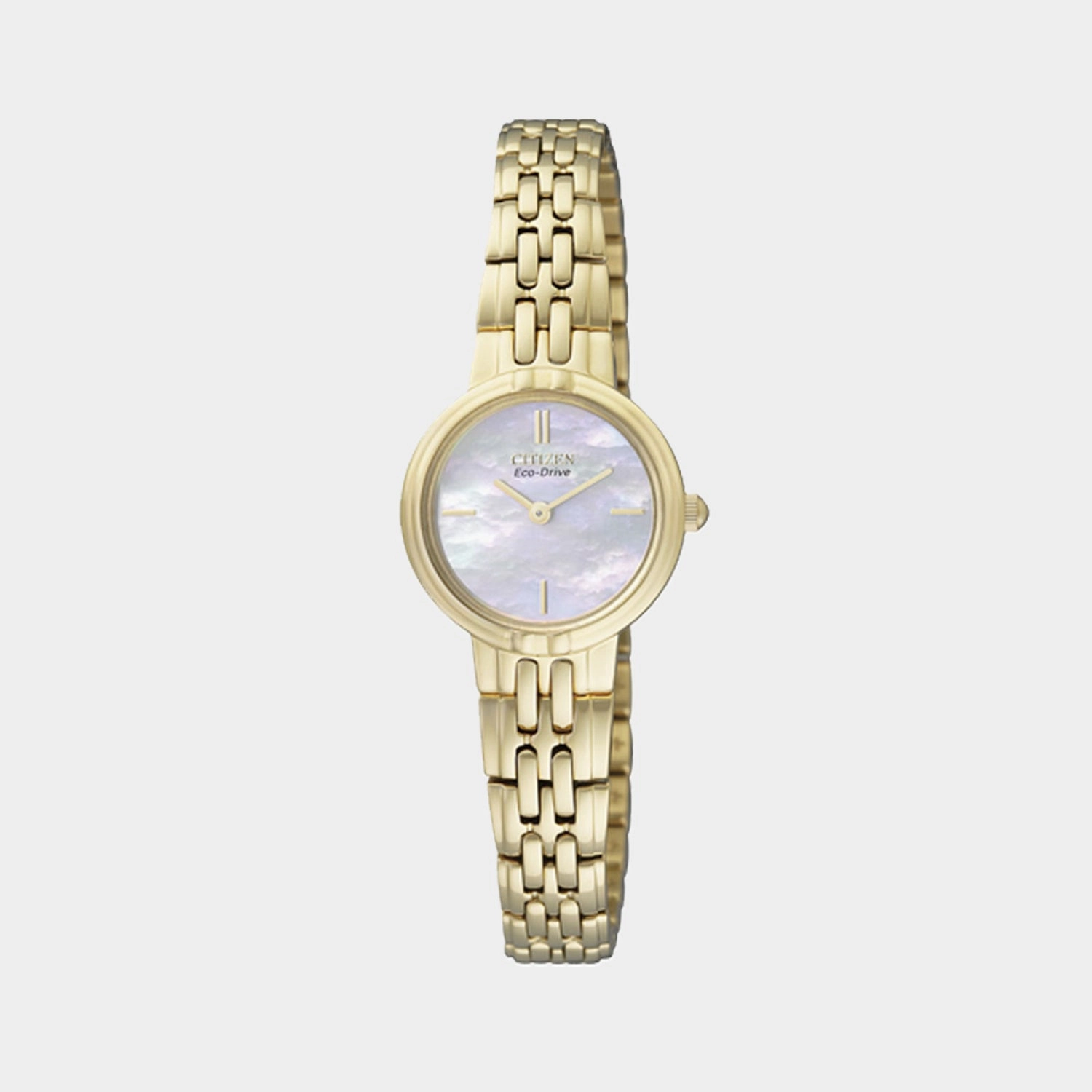 Women Eco-Drive Mother Of Pearl Dial Analog Stainless Steel Watch EX1092-57D