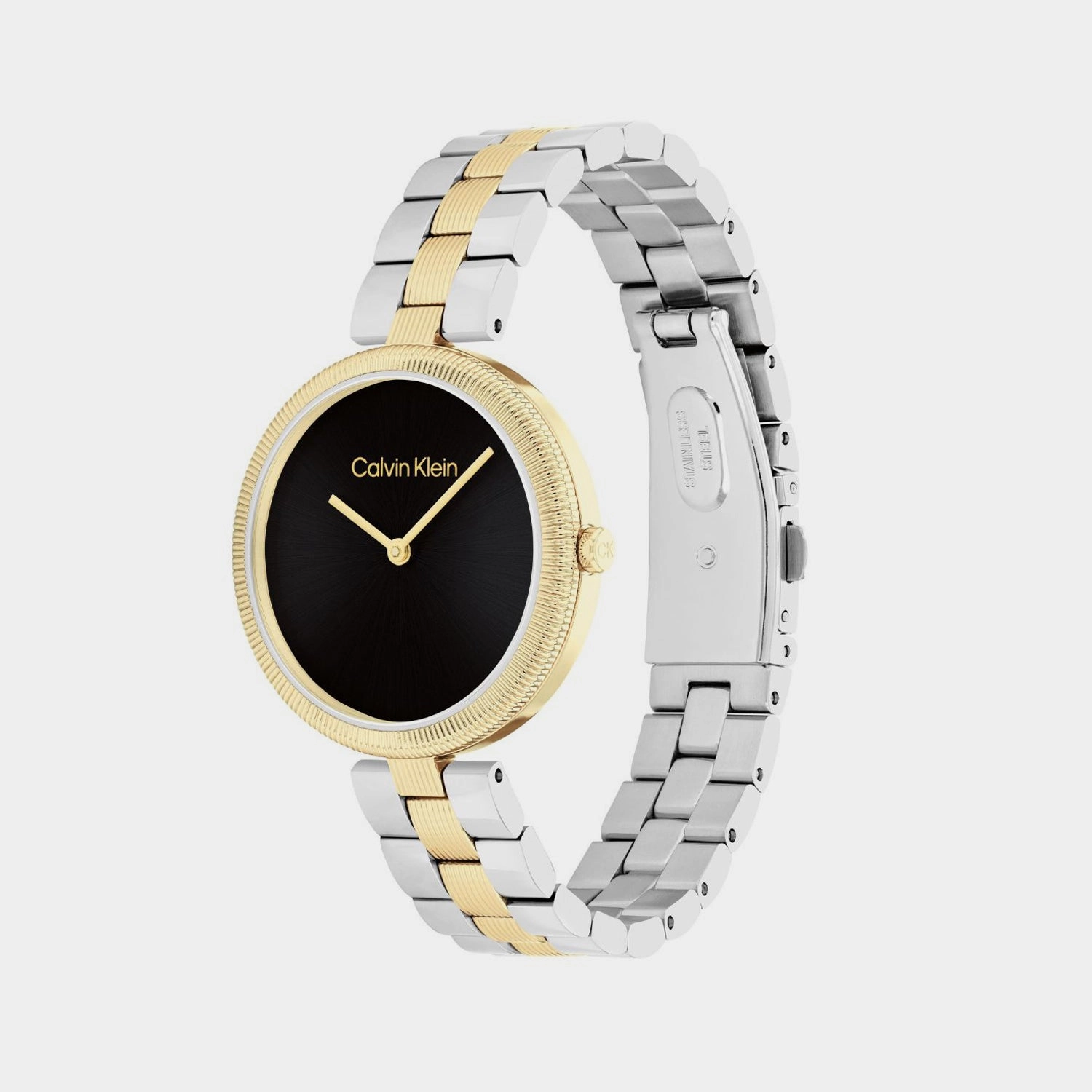 Women Quartz Black Dial Analog Stainless Steel Watch 25100012