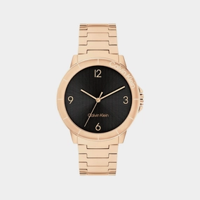 Women Quartz Black Dial Analog Stainless Steel Watch 25100024