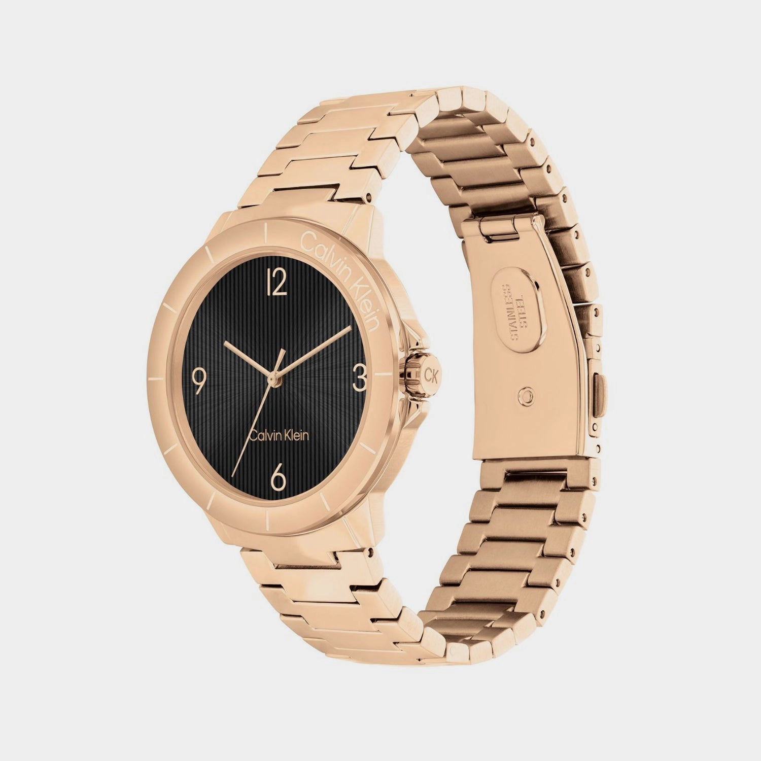 Women Quartz Black Dial Analog Stainless Steel Watch 25100024