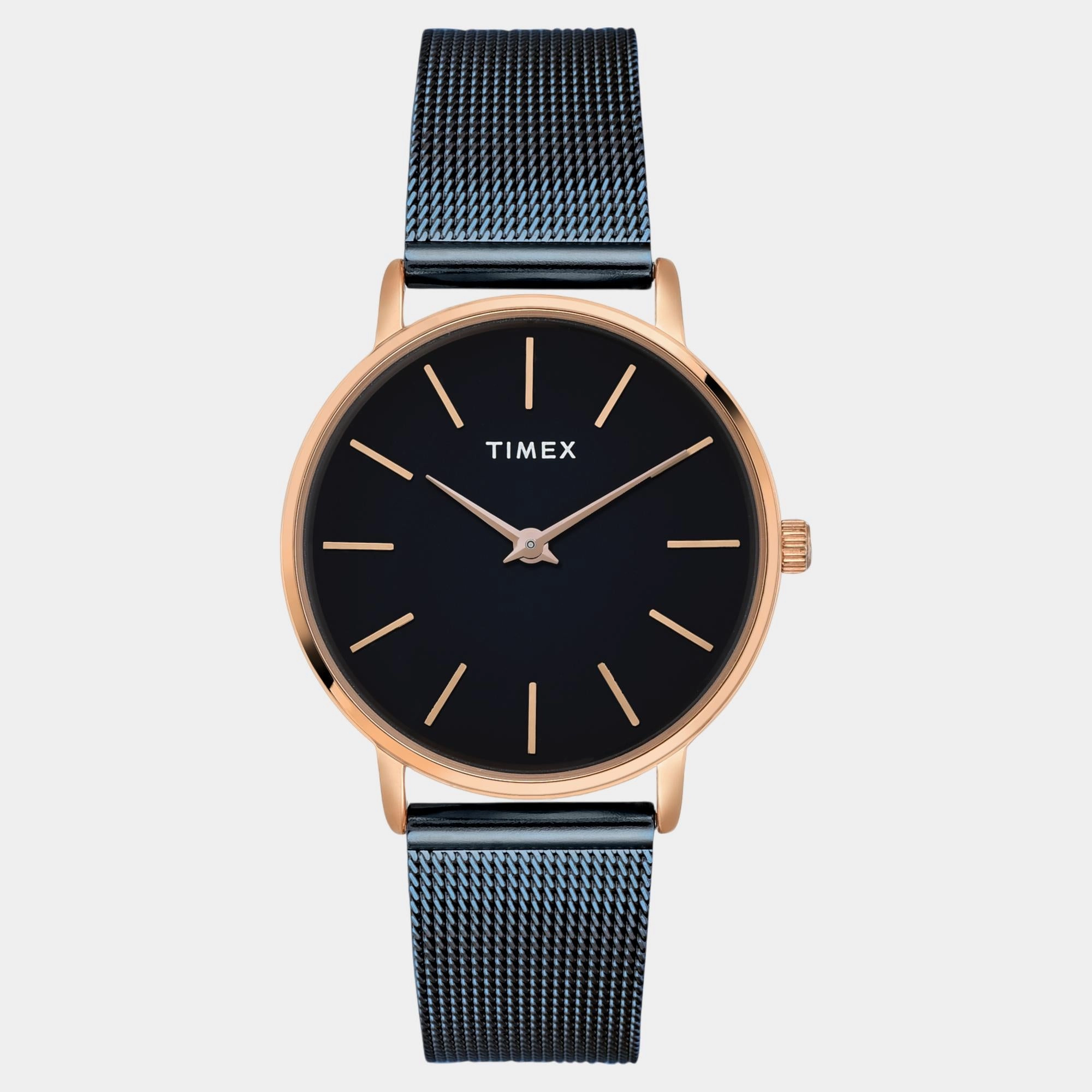 Women Quartz Black Dial Analog Stainless Steel Watch TWEL15611