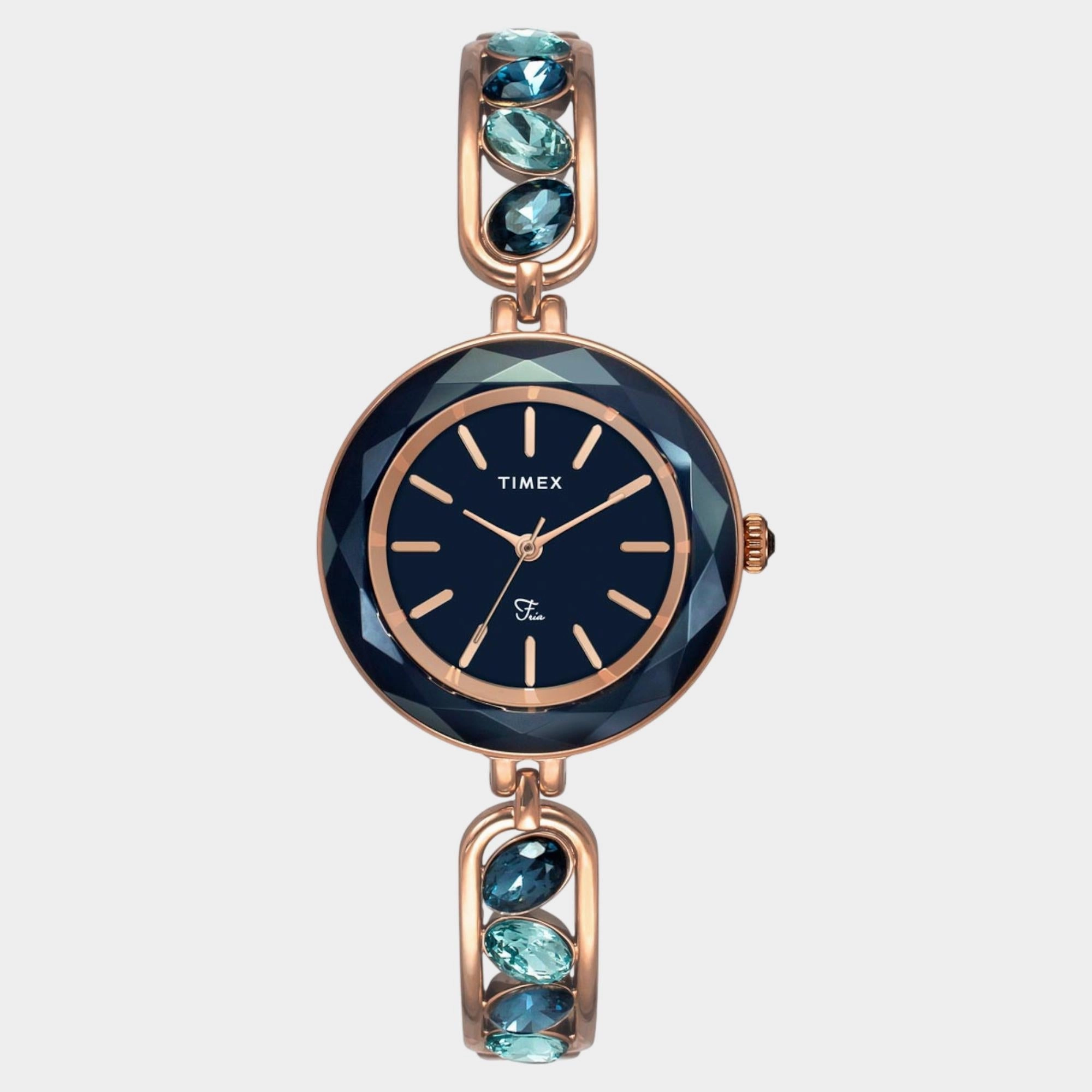 Women Quartz Blue Dial Analog Brass Watch TWEL17604