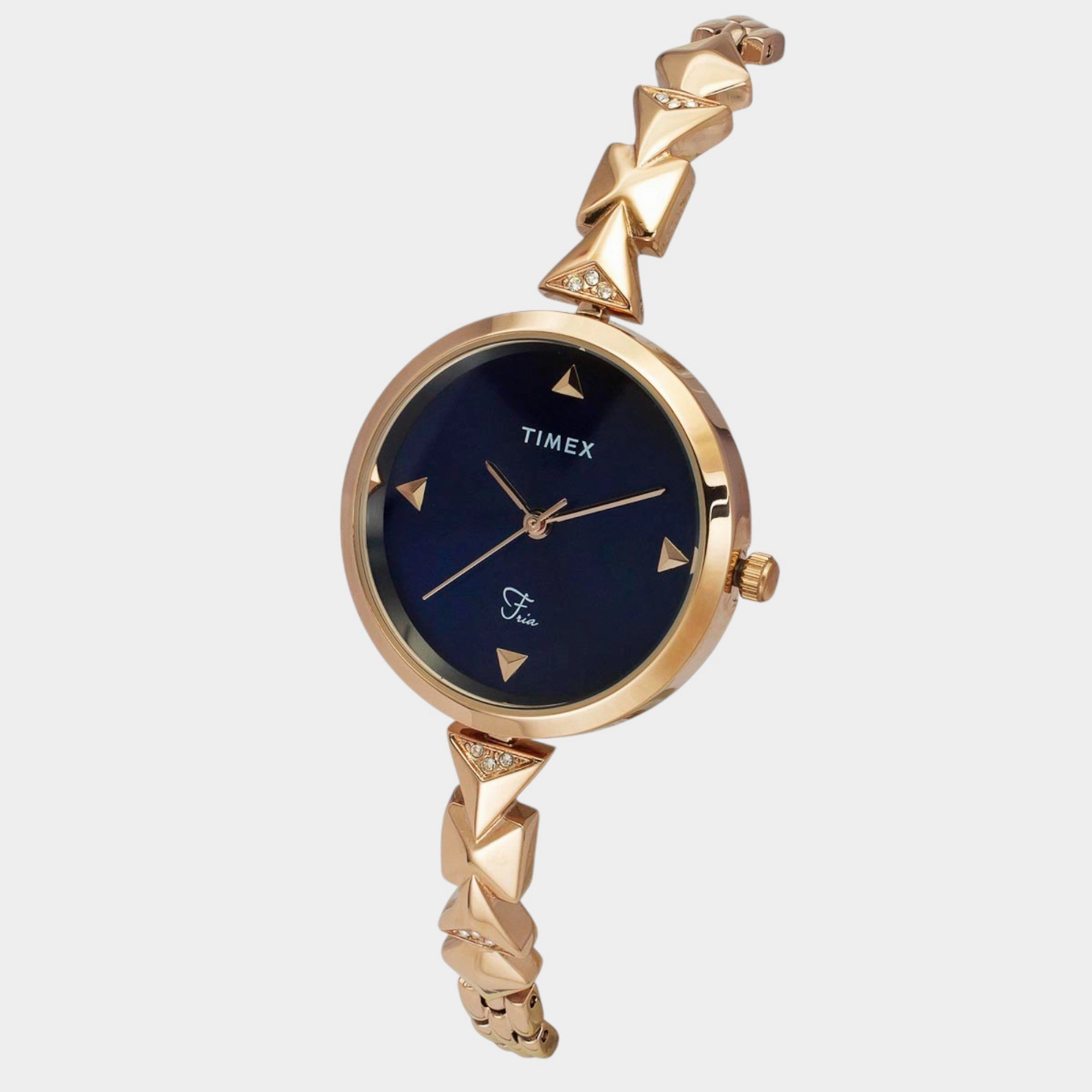 Women Quartz Blue Dial Analog Brass Watch TWEL18305