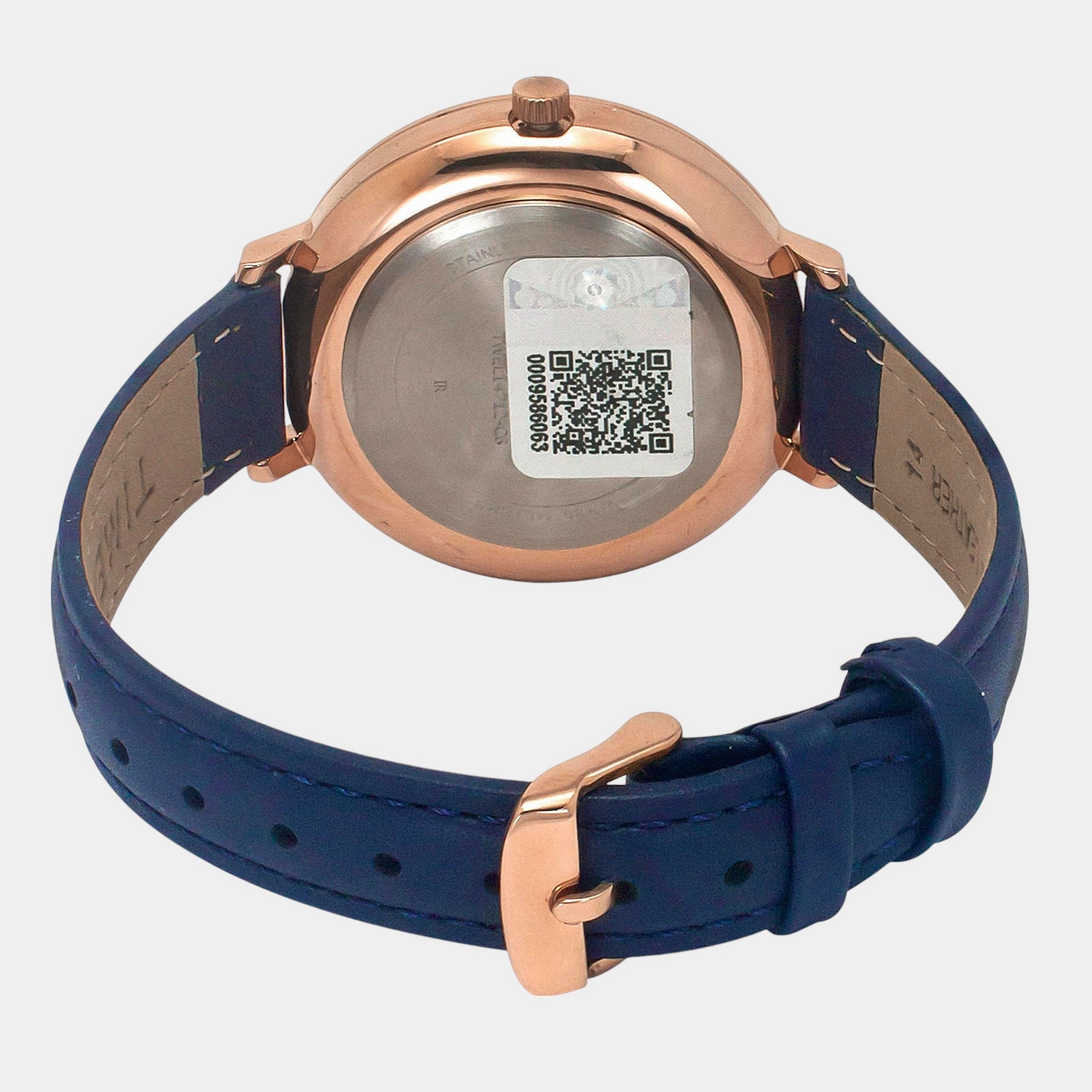 Women Quartz Blue Dial Analog Leather Watch TWEL14712